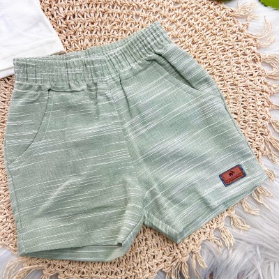 Conj. Camiseta Coastal Collection e Bermuda - Off White e Verde